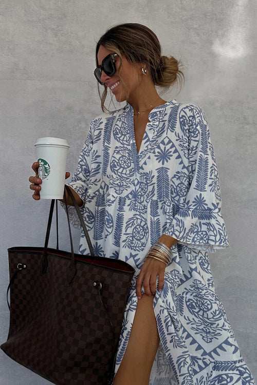 Admirably Chic Print Long Sleeve Mini Dress - 2 Colors