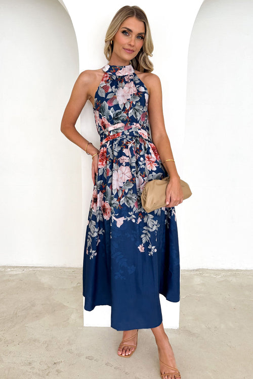 So Stunning Sleeveless Floral Print Midi Dress - 2 Colors