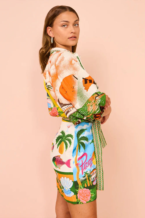 In My Dreams Tropic Print Mini Dress