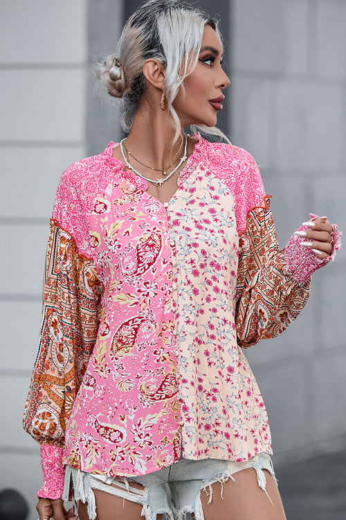 Feeling The Best Floral Print Long Sleeve Top