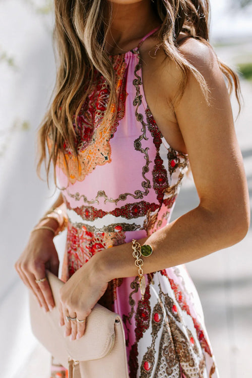 Feel Your Best Boho Print Sleeveless Maxi Dress