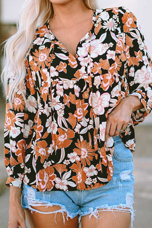 Hello Beautiful Print Long Sleeve Top