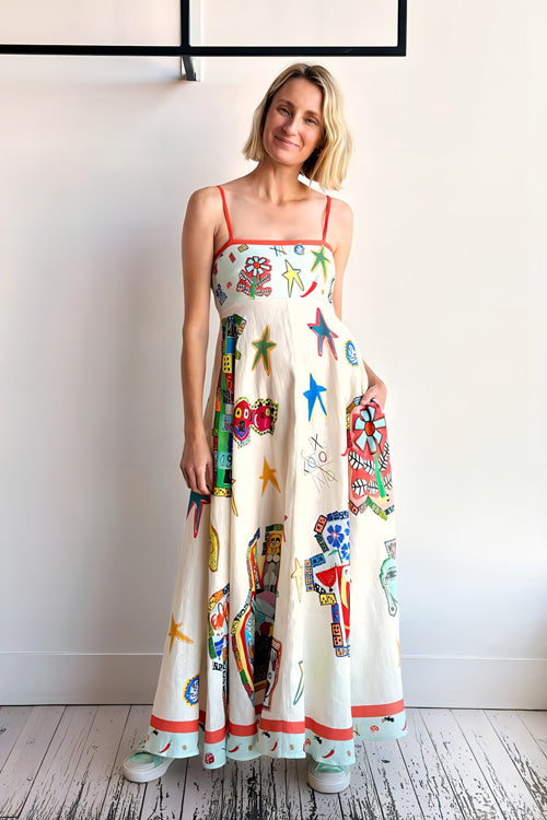 Share Your Happiness Print Maxi Dress - 10 Colors