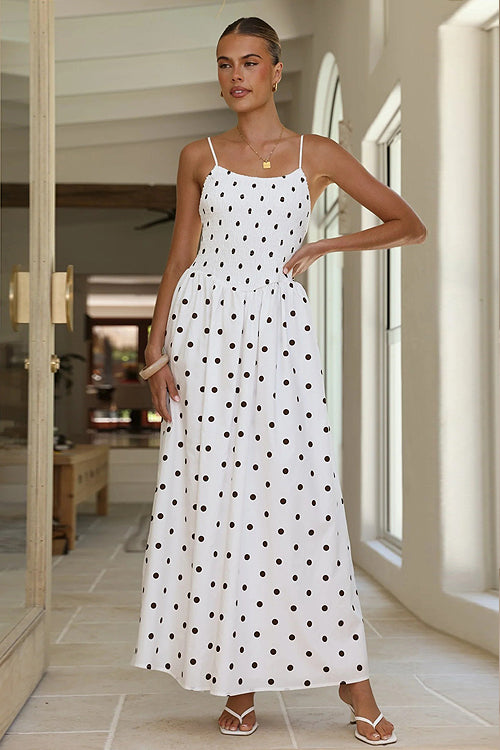 In My Dreams Polka Dots Maxi Dress - 2 Colors