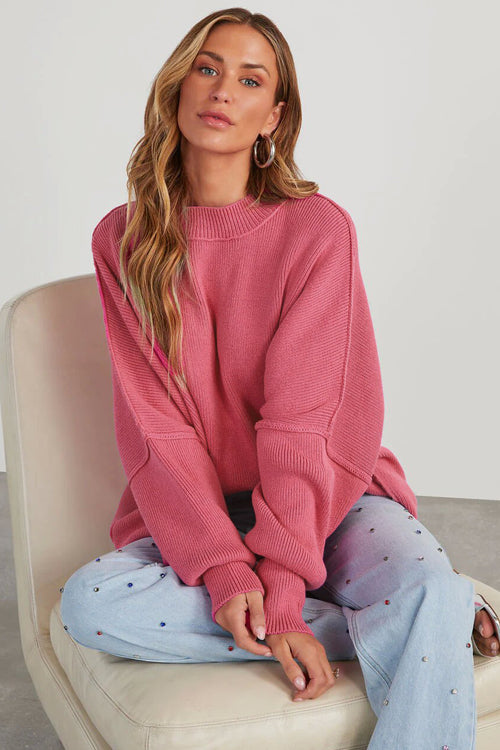 Call On Me Long Sleeve Knit Sweater - 4 Colors