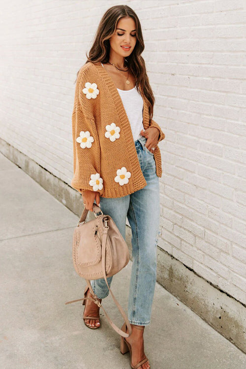 Simple Love Daisy Oversized Knit Cardigan - 5 Colors