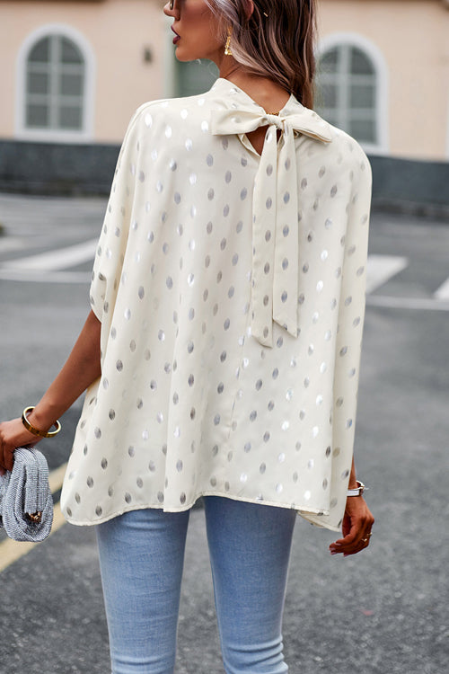 Making Promises Dotted Short Sleeve Cape Top - 5 Colors