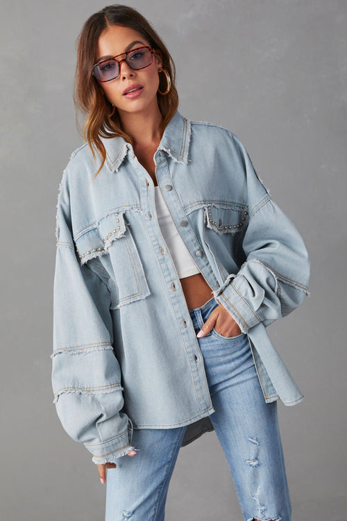 More Than Ready Denim Shacket - 2 Colors – Beetsweeti