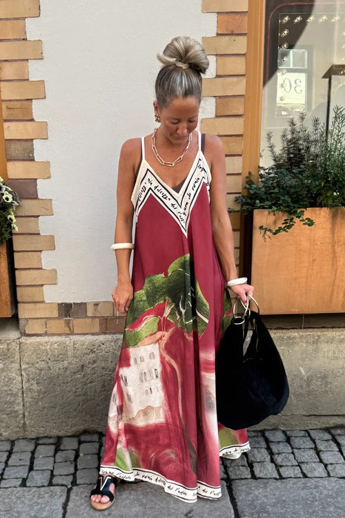 Wondrous Muse V-Neck Printed Maxi Dress - 4 Colors