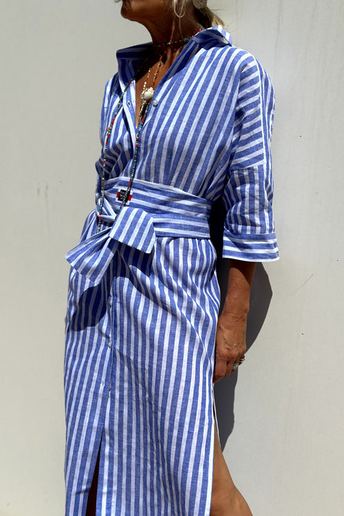 Sweet At Heart Striped Print Midi Dress - 5 Colors