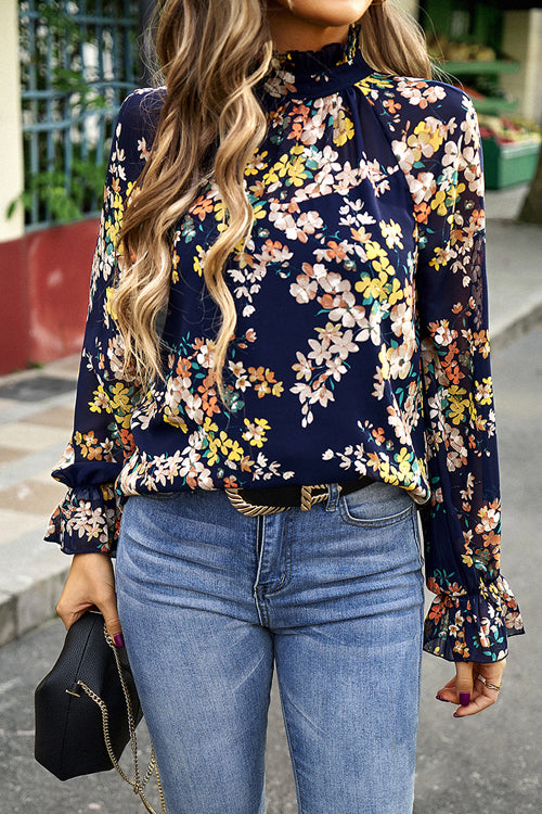 Meet You There Floral Print Long Sleeve Top - 4 Colors