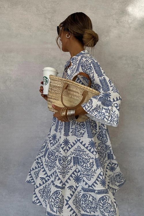 Admirably Chic Print Long Sleeve Mini Dress - 2 Colors