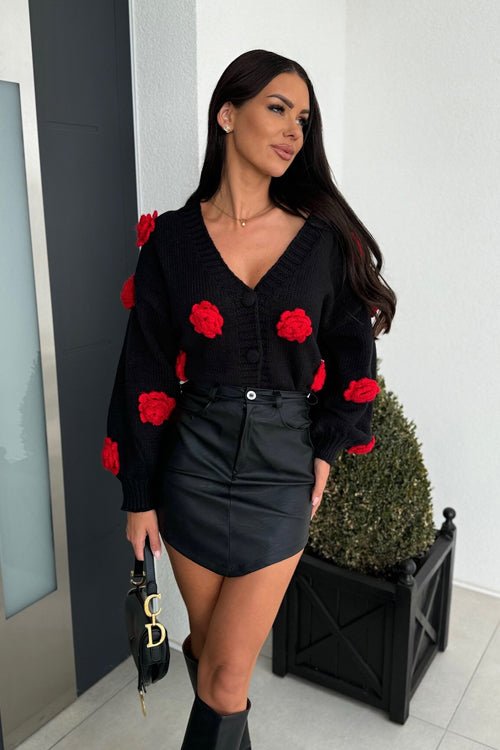 Precious Look 3D Flowers Knit Cardigan Sweater - 3 Colors