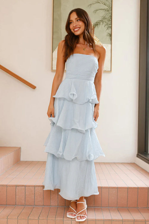 Delicate Destiny Layered Strapless Maxi Dress - 5 Colors