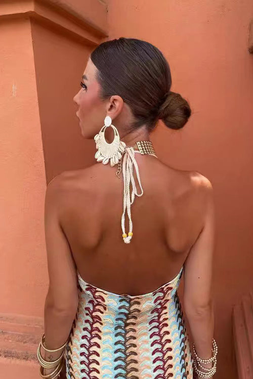 Celeste Backless Knit Maxi Dress