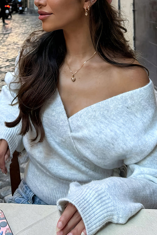 Popular Babe Wrap Sweater Top