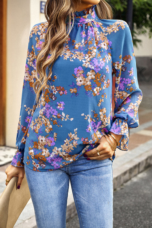 Meet You There Floral Print Long Sleeve Top - 4 Colors