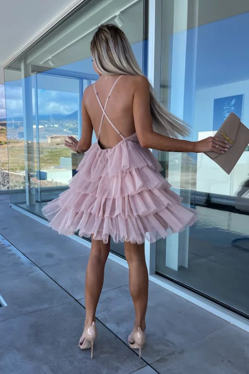 Amazing Evening Layered Tulle Mini Dress - 2 Colors