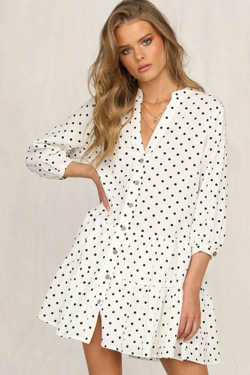 Living The Dream Dot Mini Dress - 2 Colors