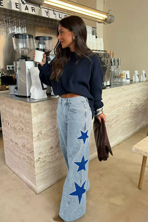 Cooper Super Stretch Stars Wide Leg Jeans - 4 Colors