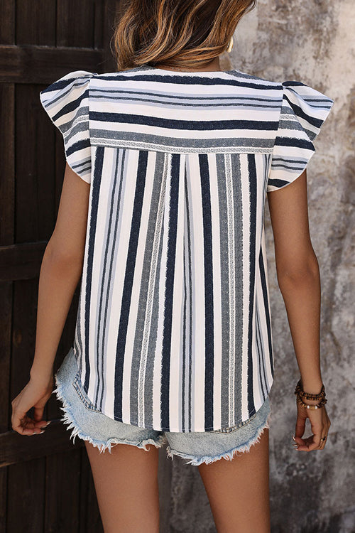 It's Always Been You Striped Short Sleeve Top