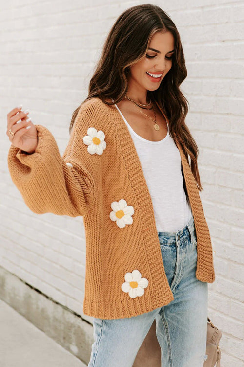 Simple Love Daisy Oversized Knit Cardigan - 5 Colors