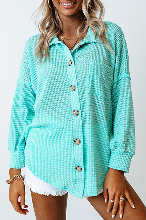 Keep It Up Button Down Long Sleeve Shacket - 9 Colors