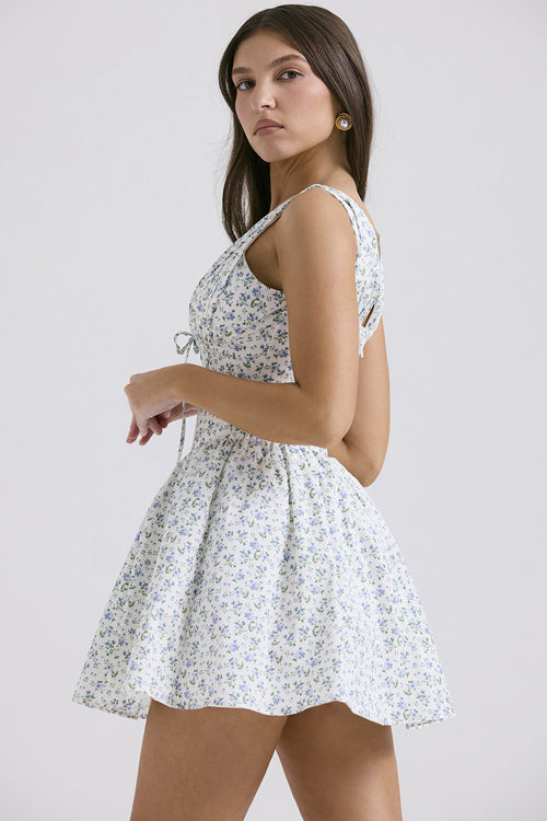 Regal Cutie Print Sleeveless Mini Dress