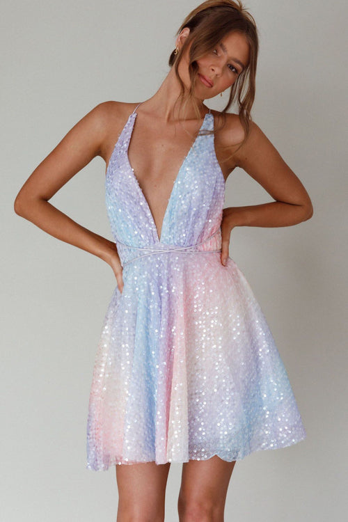 Light Up The Night Sequin Backless Mini Dress - 3 Colors