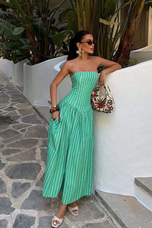 Exceptional Moments Sleeveless Striped Maxi Dress - 2 Colors
