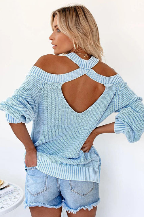 Sweetest Treat Cold Shoulder Knit Sweater - 3 Colors