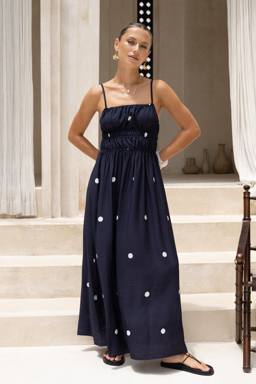 Elegant Admiration Polka Dots Maxi Dress - 2 Colors