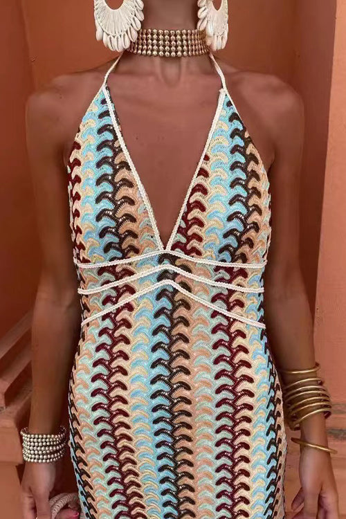 Celeste Backless Knit Maxi Dress
