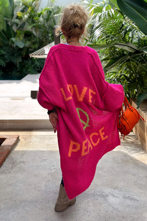 Love And Peace Knit Cardigan - 5 Colors
