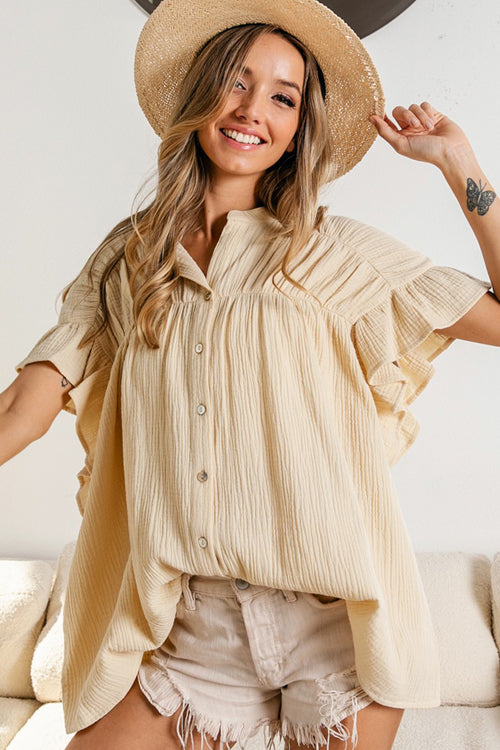 Listen To Your Heart Babydoll Short Sleeve Top - 3 Colors
