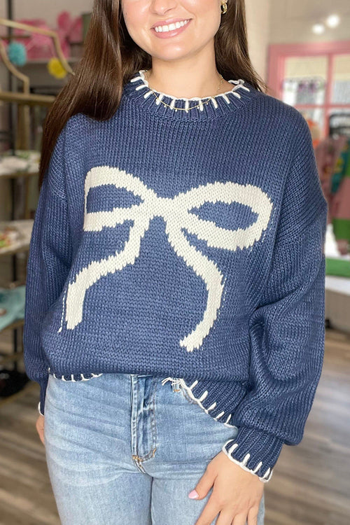 Feeling The Best Bowknot Knit Sweater - 3 Colors