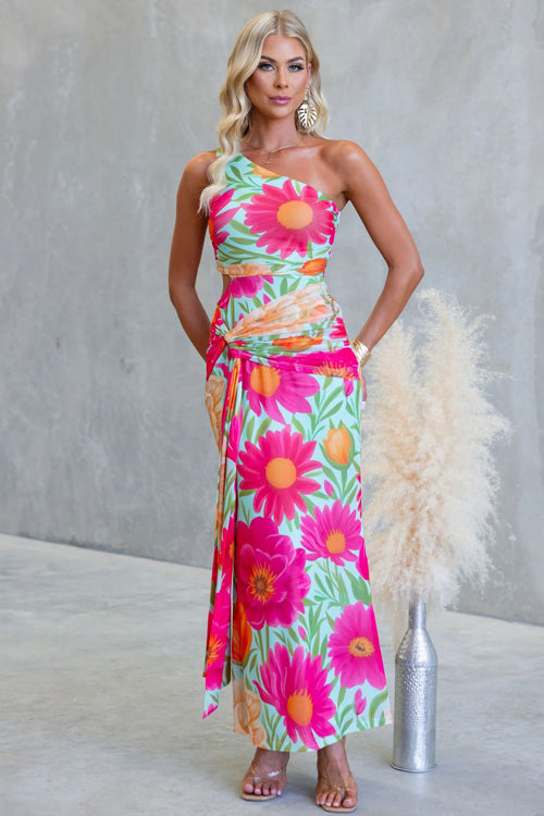 Brighter Side Floral Draped Maxi Dress - 3 Colors