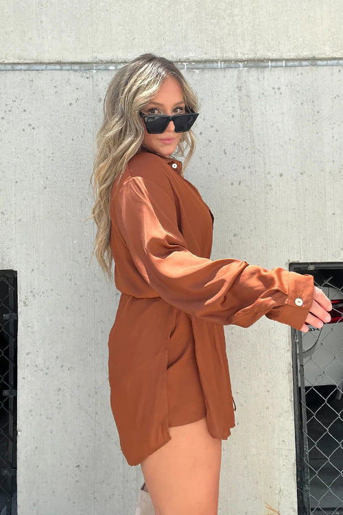 Precious Impression Long Sleeve Romper Dress - 2 Colors