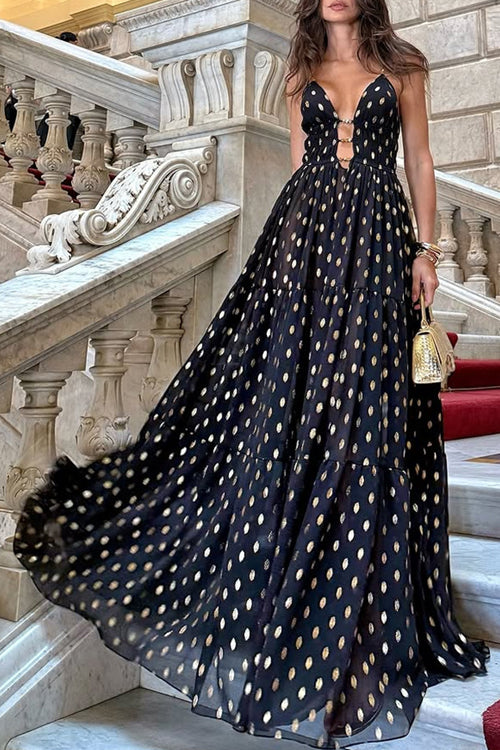 Fabulous Desires Polka Dot Maxi Dress