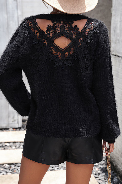 Palette of Autumn Lace Long Sleeve Sweater - 4 Colors