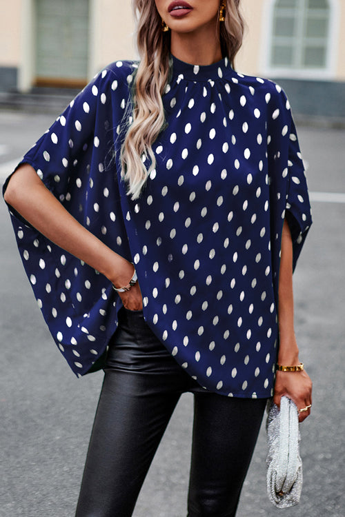 Making Promises Dotted Short Sleeve Cape Top - 5 Colors