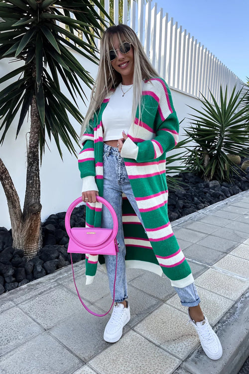 Clement Striped Longline Cardigan - 3 Colors