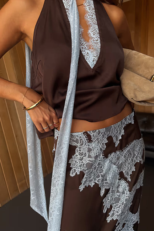 Casually Sophisticated Sleeveless Lace Set