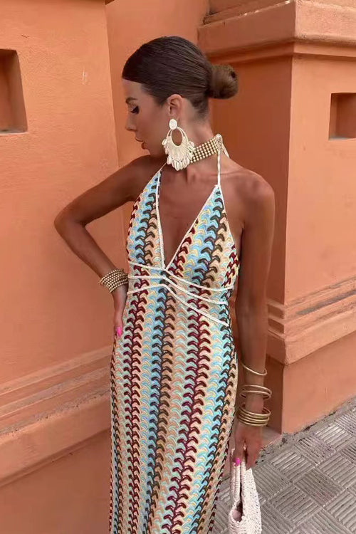 Celeste Backless Knit Maxi Dress
