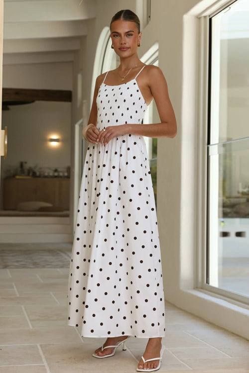 In My Dreams Polka Dots Maxi Dress - 2 Colors