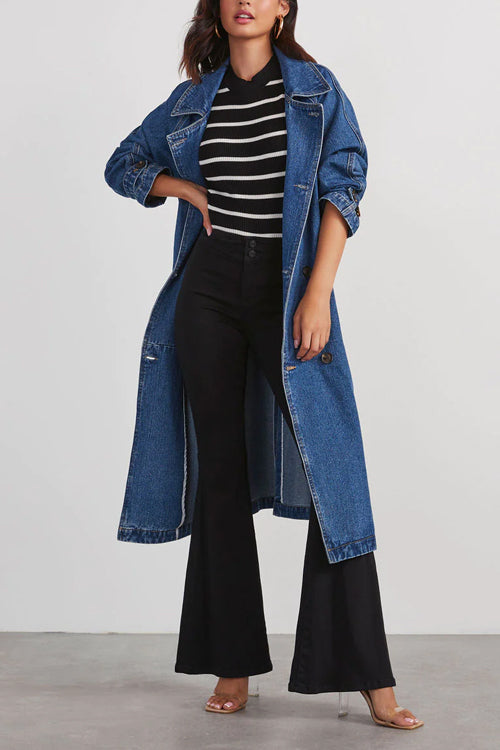 Elevated Weather Belt Denim Coat - 2 Colors