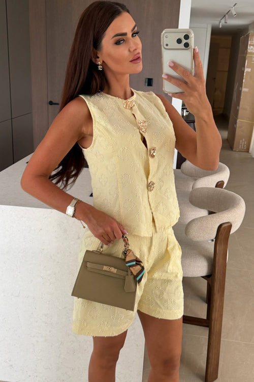 Marcie Denim Button Down Sleeveless Set - 3 Colors