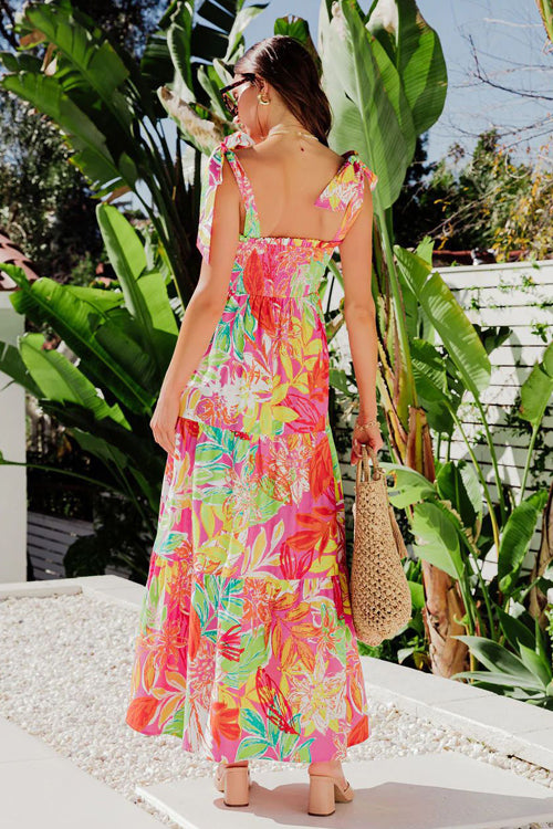 Bloom With A View Print Sleeveless Maxi Dress - 2 Colors
