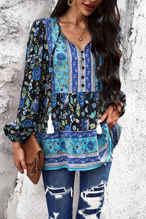 All In Boho Print Long Sleeve Top - 3 Colors