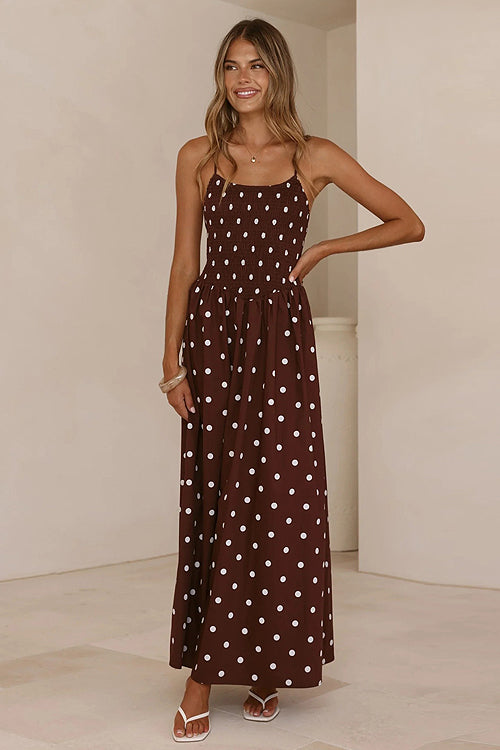 In My Dreams Polka Dots Maxi Dress - 2 Colors